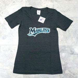 #10374-8 Women's MLB Classic Team Miami Marlins,L and XL,Gray.